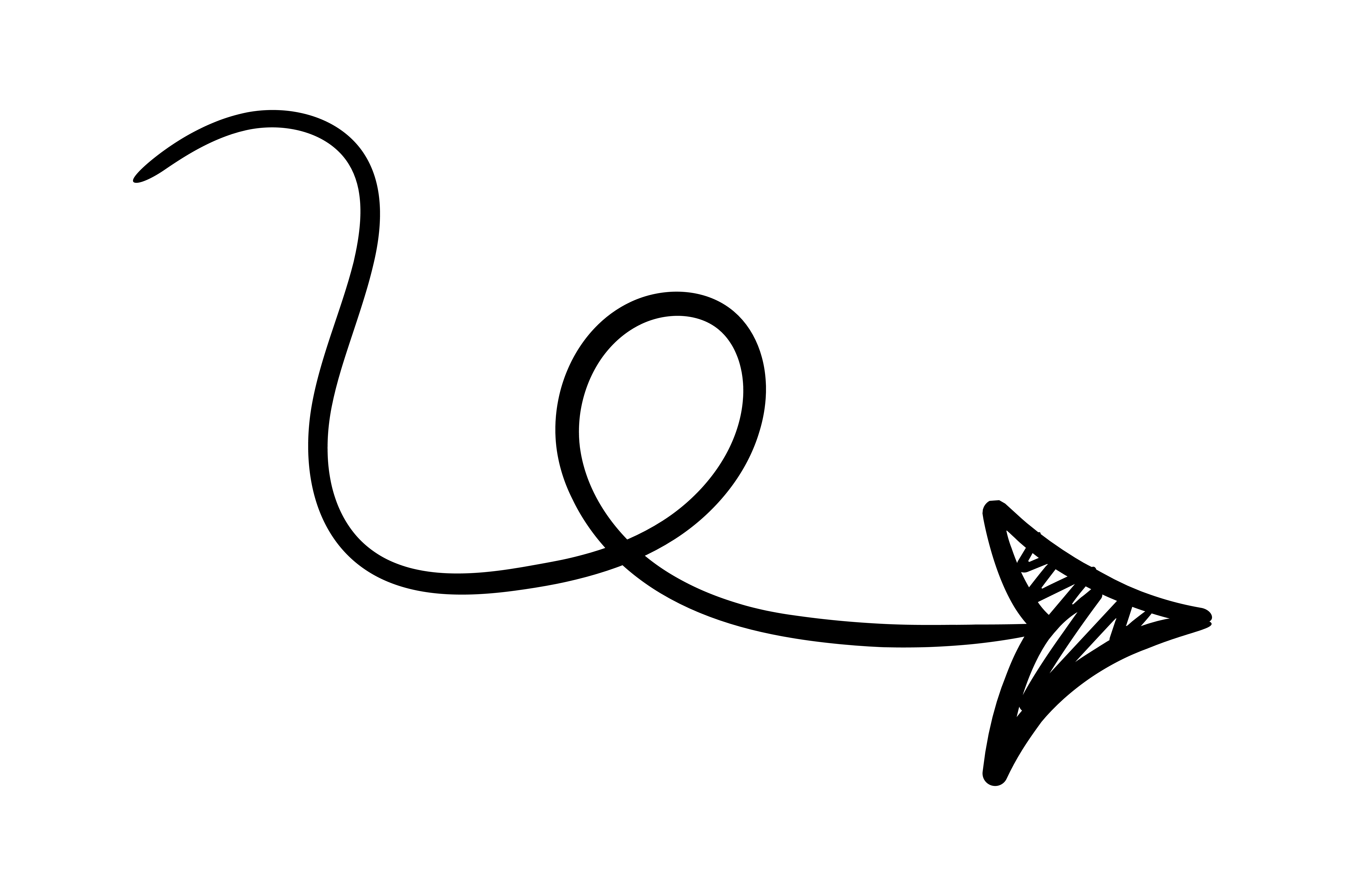 Arrow pointing to envelope